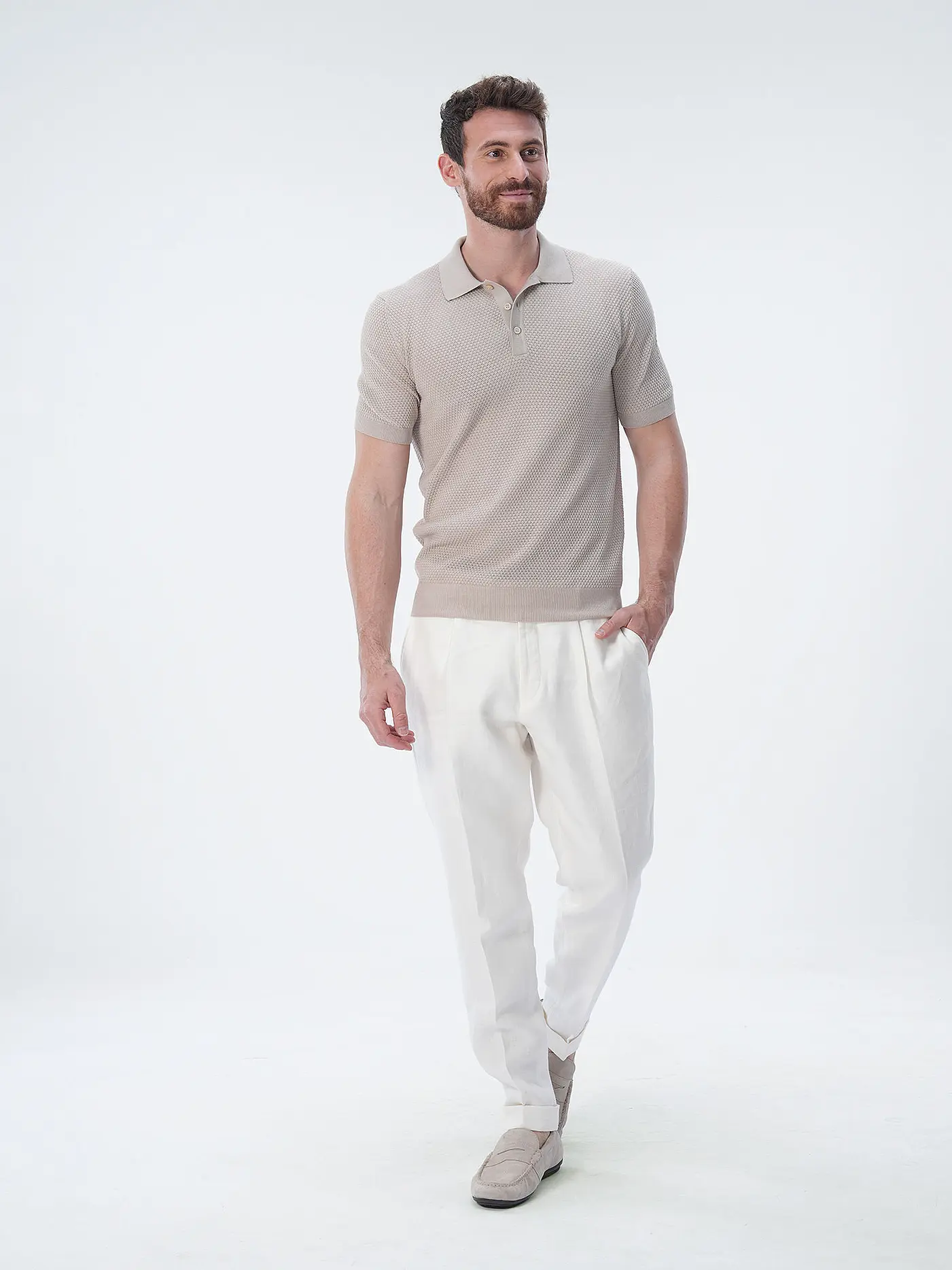 GRAN SASSO | Poloshirt | beige